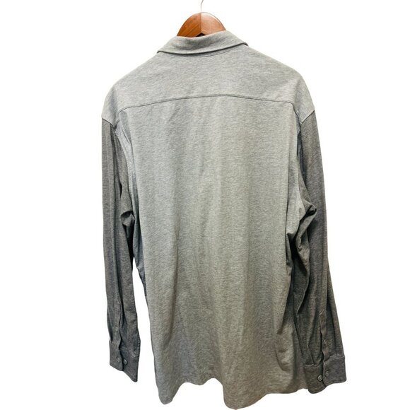 JW Anderson Shirt Gray Color-Block Casual Button Up Cotton Blend Size XL - Picture 6 of 7